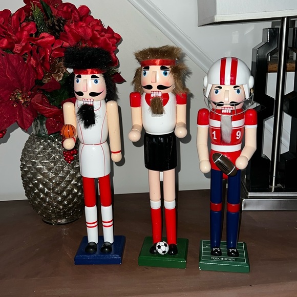 Ashland Holiday 4 Sports Nutcrackers Football Basketball And Soccer